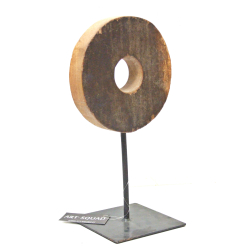 Dekoracja Ozdoba stojąca drewniane KOŁO 32cm